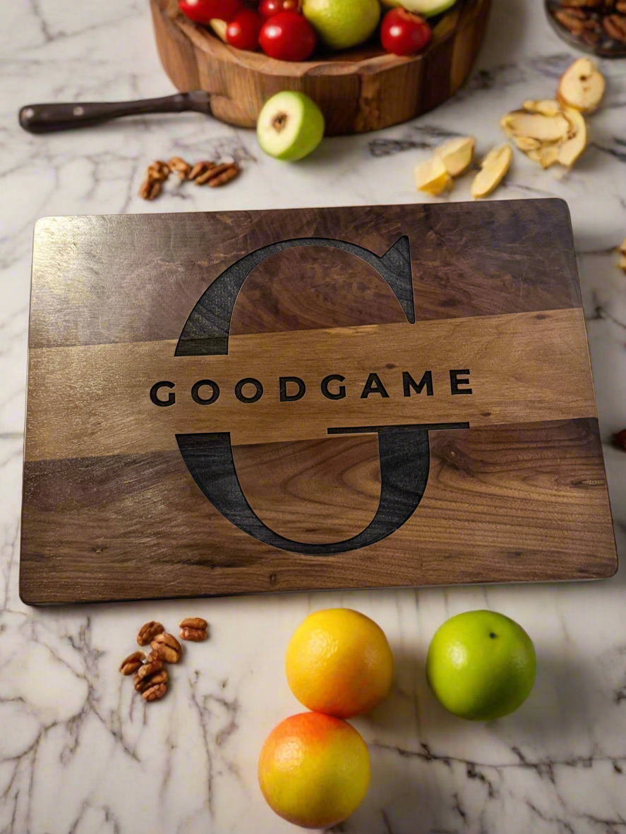 Custom Engraved Walnut Cutting Board – Premium Hardwood Kitchen Essential