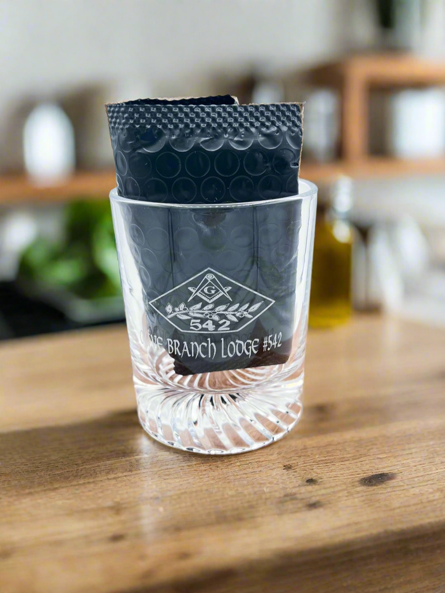 Laser Engraved Rocks Glass