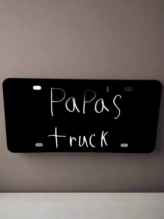 Custom Laser Engraved Aluminum License Plate with Font Choices