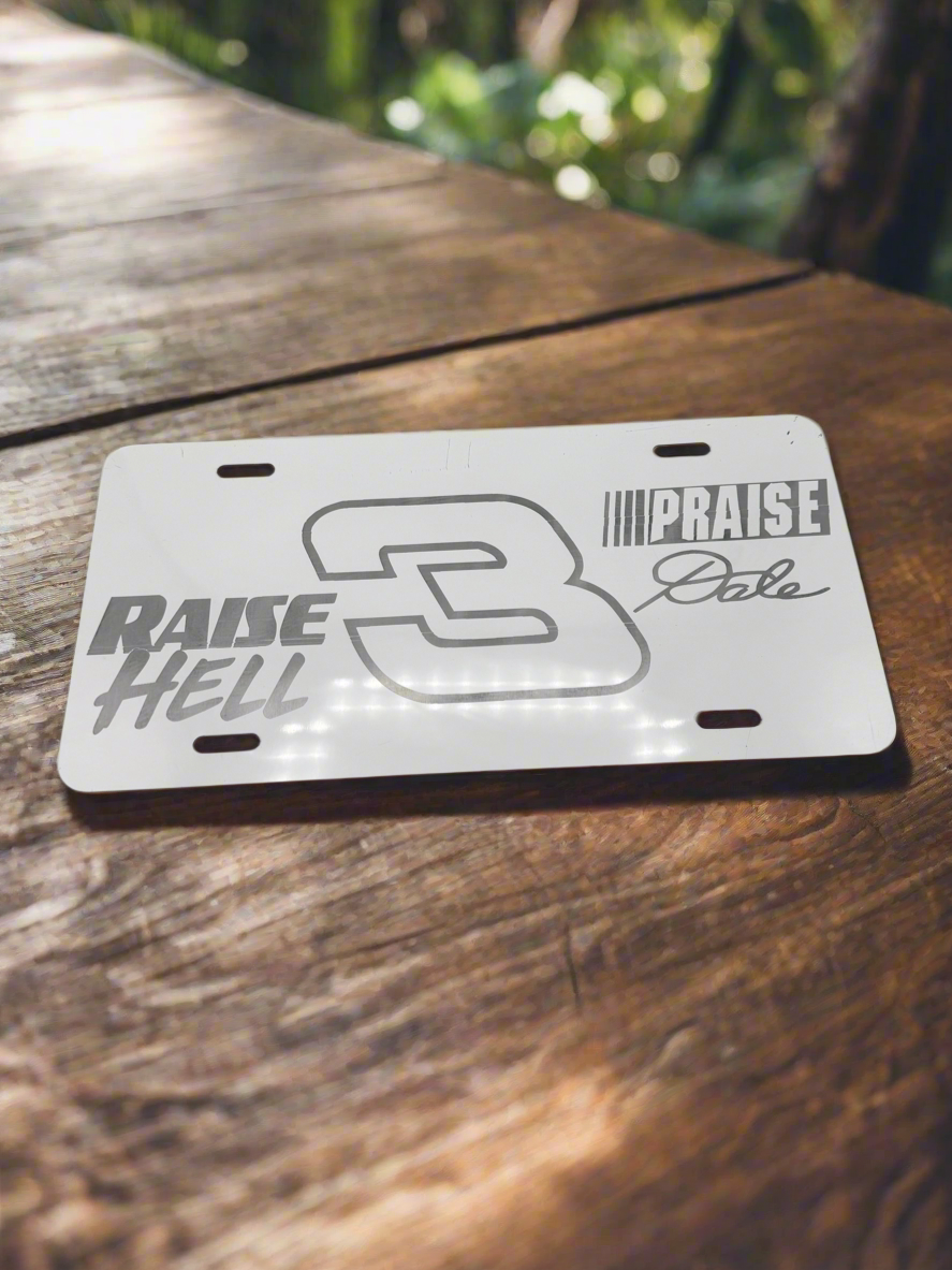 Custom Laser Engraved Aluminum License Plate with Font Choices