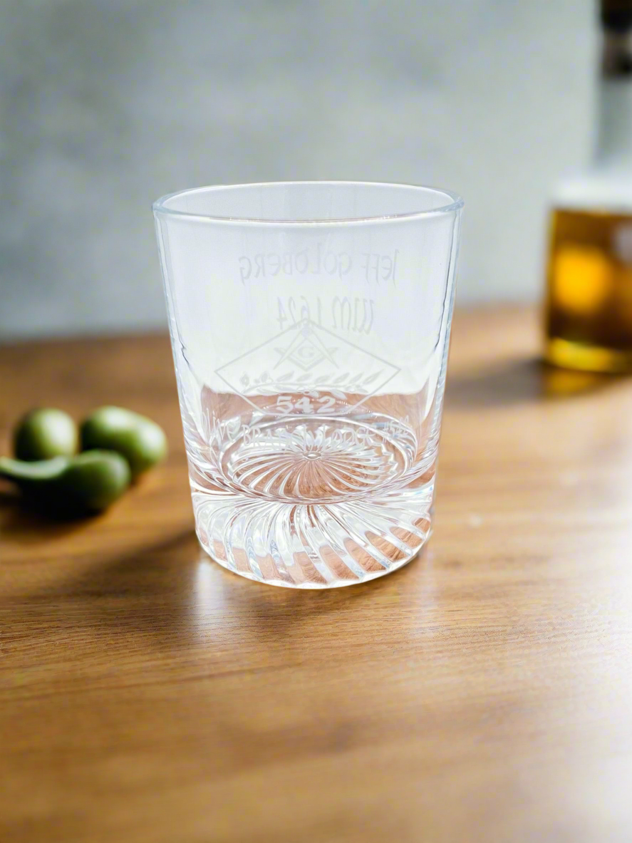 Laser Engraved Rocks Glass