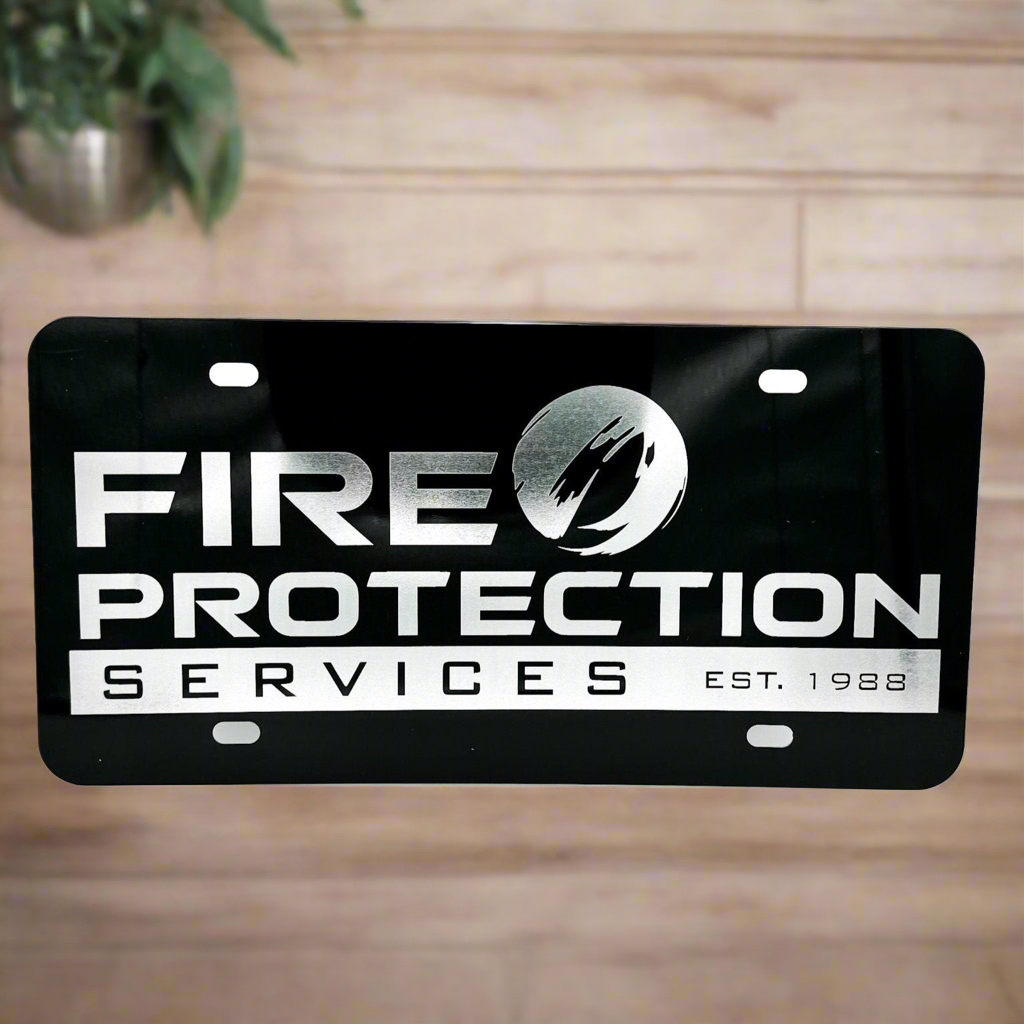 Custom Laser Engraved Aluminum License Plate with Font Choices