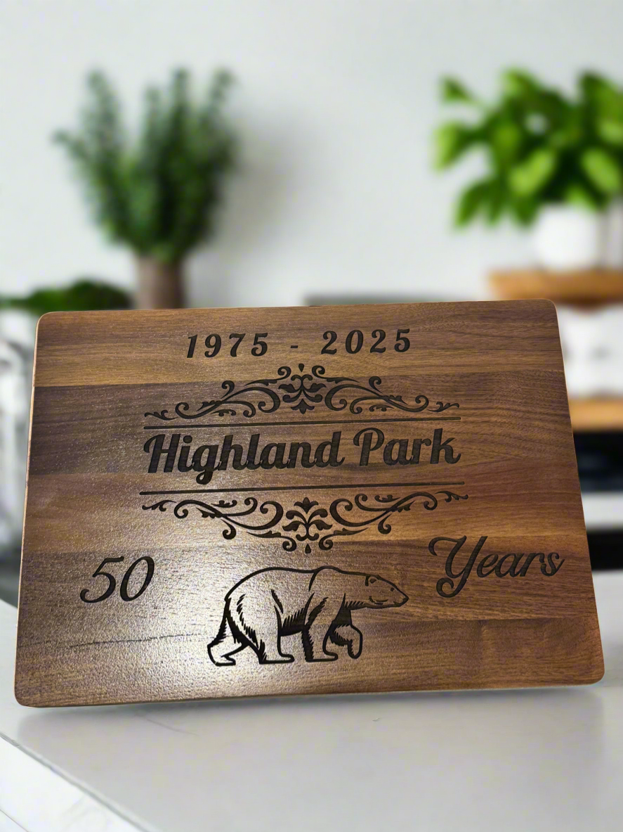 Custom Engraved Walnut Cutting Board – Premium Hardwood Kitchen Essential