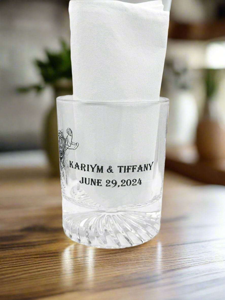 Laser Engraved Rocks Glass