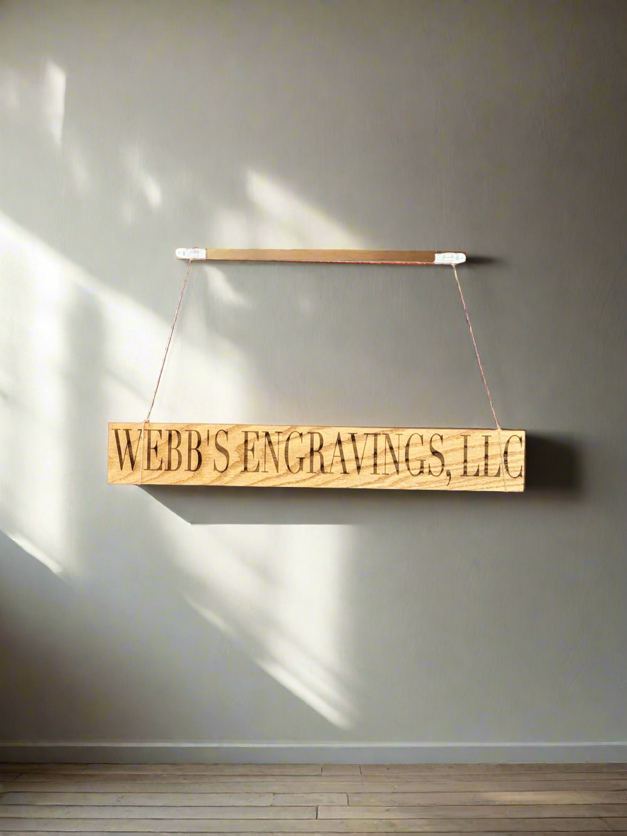 Laser Engraved Wood Sign