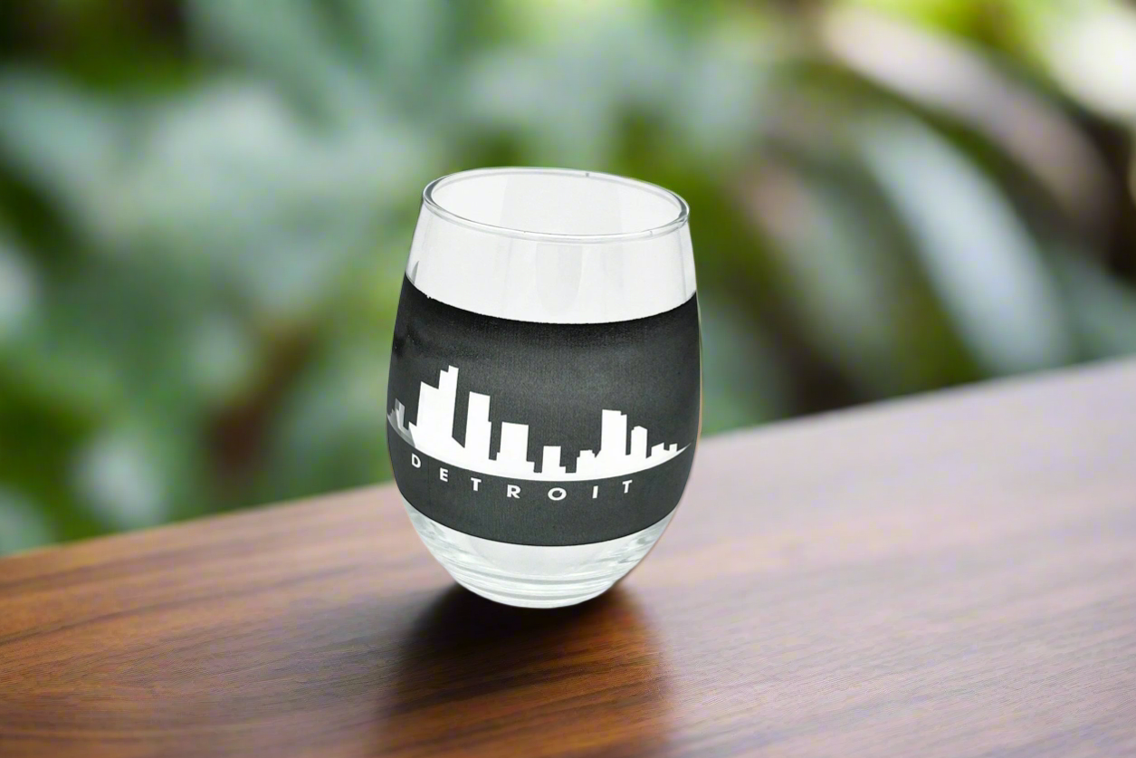 Laser Engraved Stemless Wine Glass