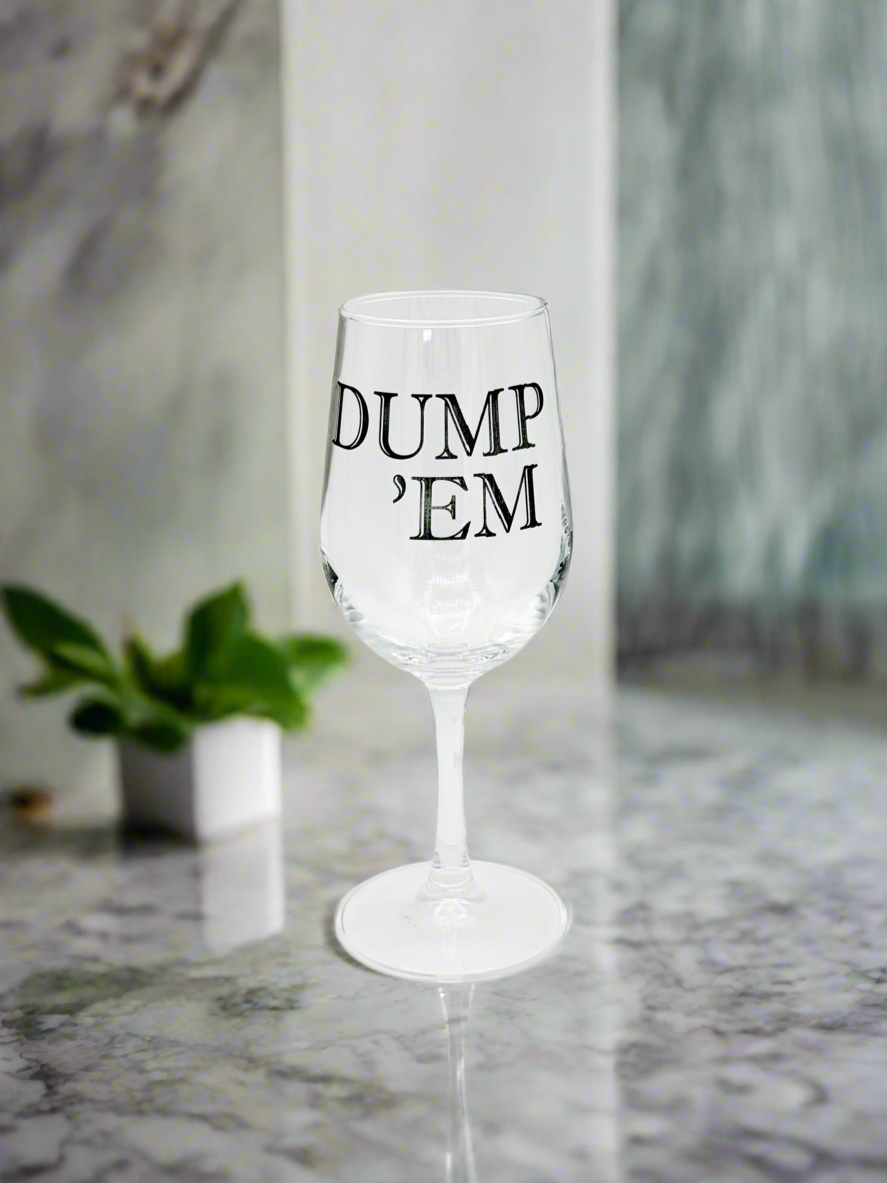 Laser Engraved Wine Glass With Stem