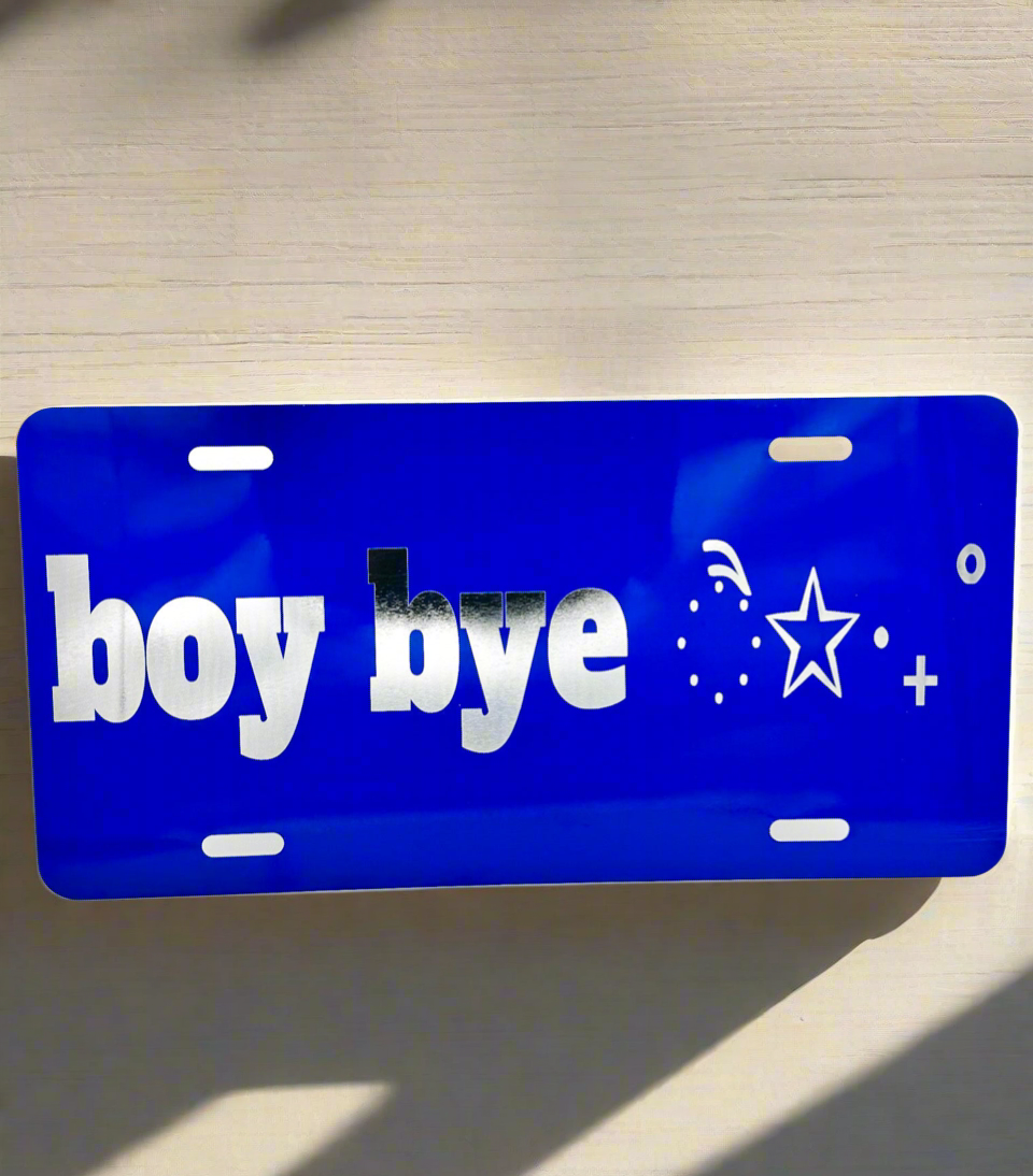 Custom Laser Engraved Aluminum License Plate with Font Choices