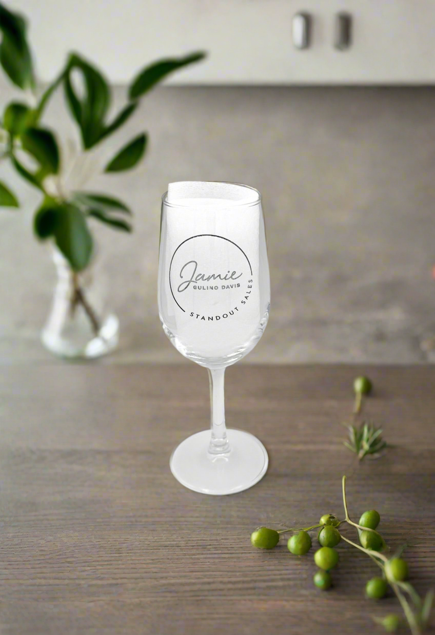 Laser Engraved Wine Glass With Stem