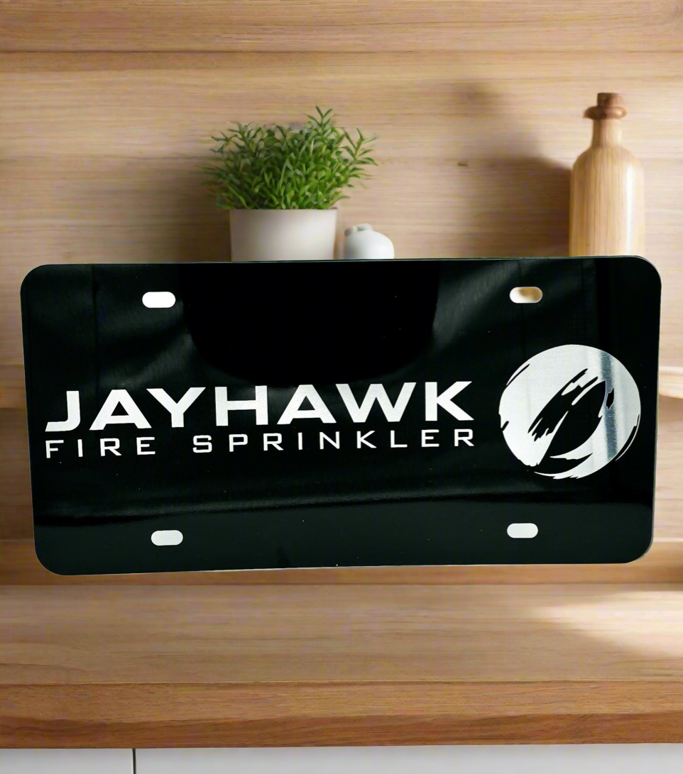 Custom Laser Engraved Aluminum License Plate with Font Choices