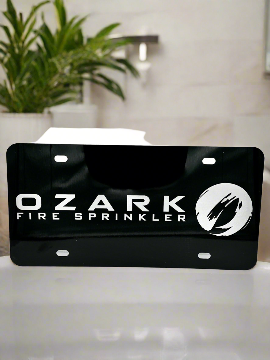 Custom Laser Engraved Aluminum License Plate with Font Choices