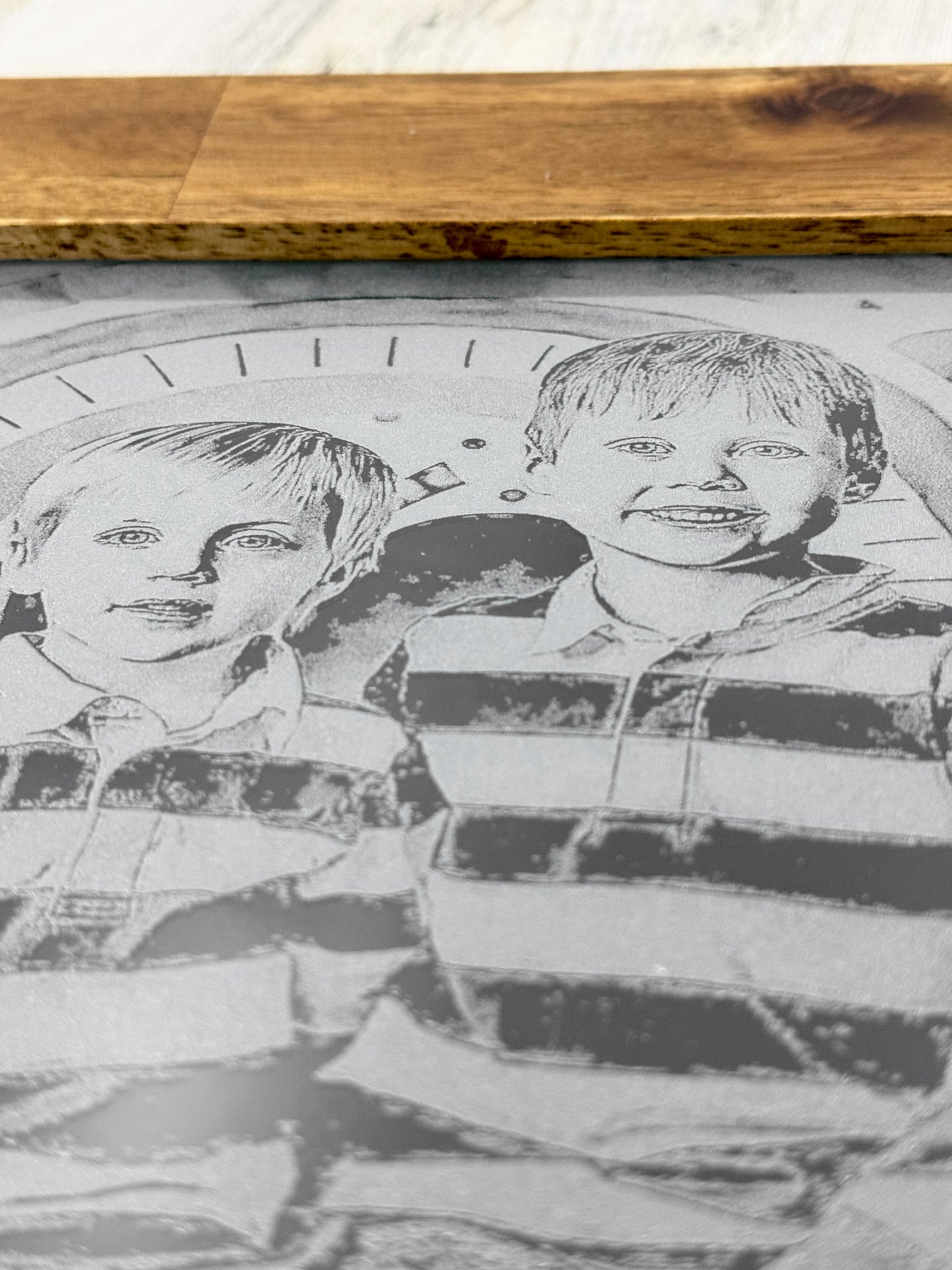Laser Engraved Wood Frame & Photo