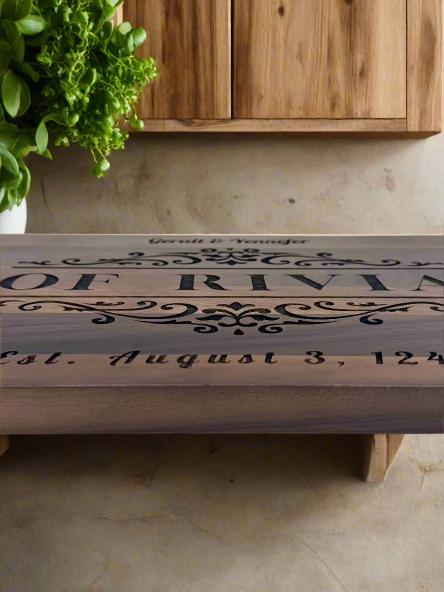 Custom Engraved Walnut Cutting Board – Premium Hardwood Kitchen Essential