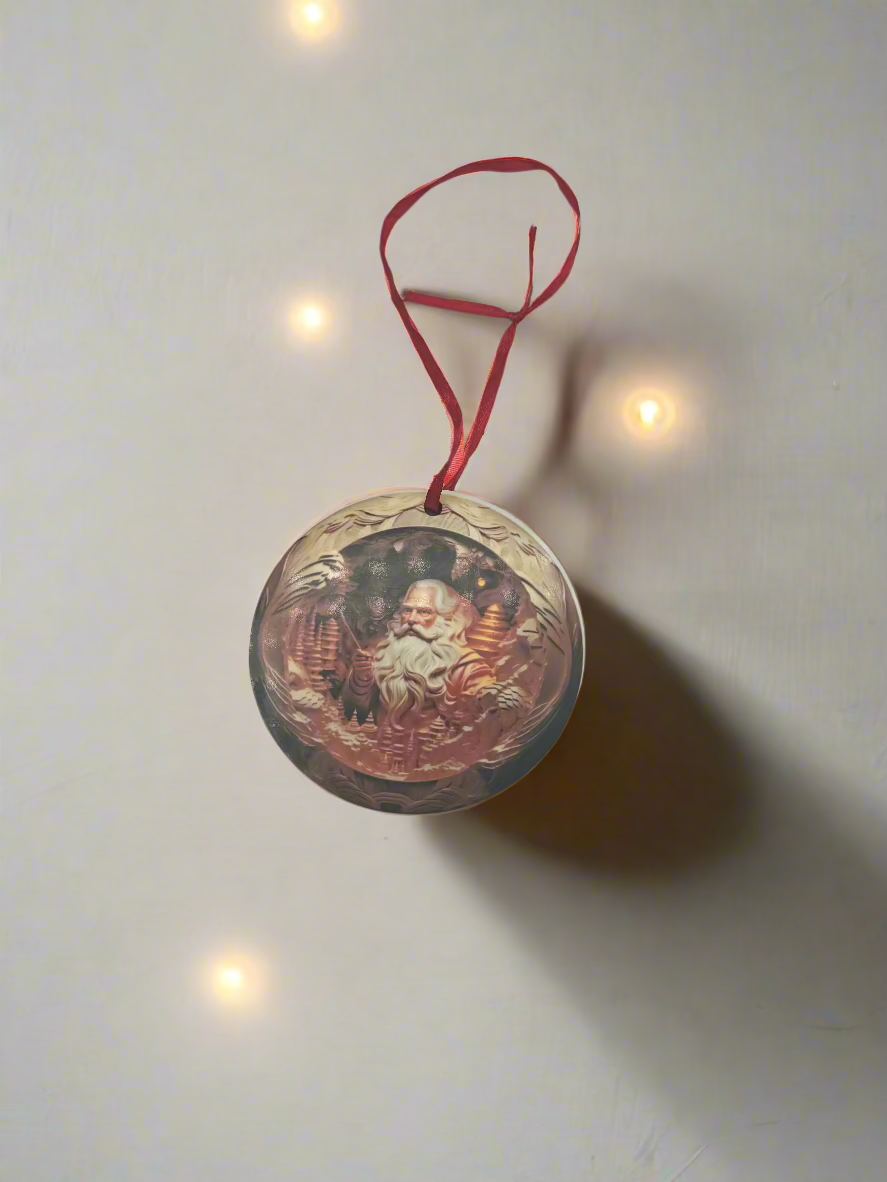 Personalized Holiday Ornaments - Christmas Village, Santa Claus, Snowman & More - Custom Family Portraits, Double-Sided