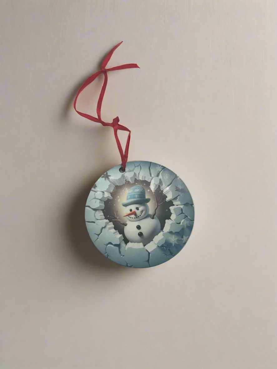 Personalized Holiday Ornaments - Christmas Village, Santa Claus, Snowman & More - Custom Family Portraits, Double-Sided