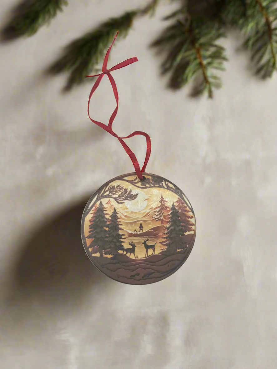 Personalized Holiday Ornaments - Christmas Village, Santa Claus, Snowman & More - Custom Family Portraits, Double-Sided