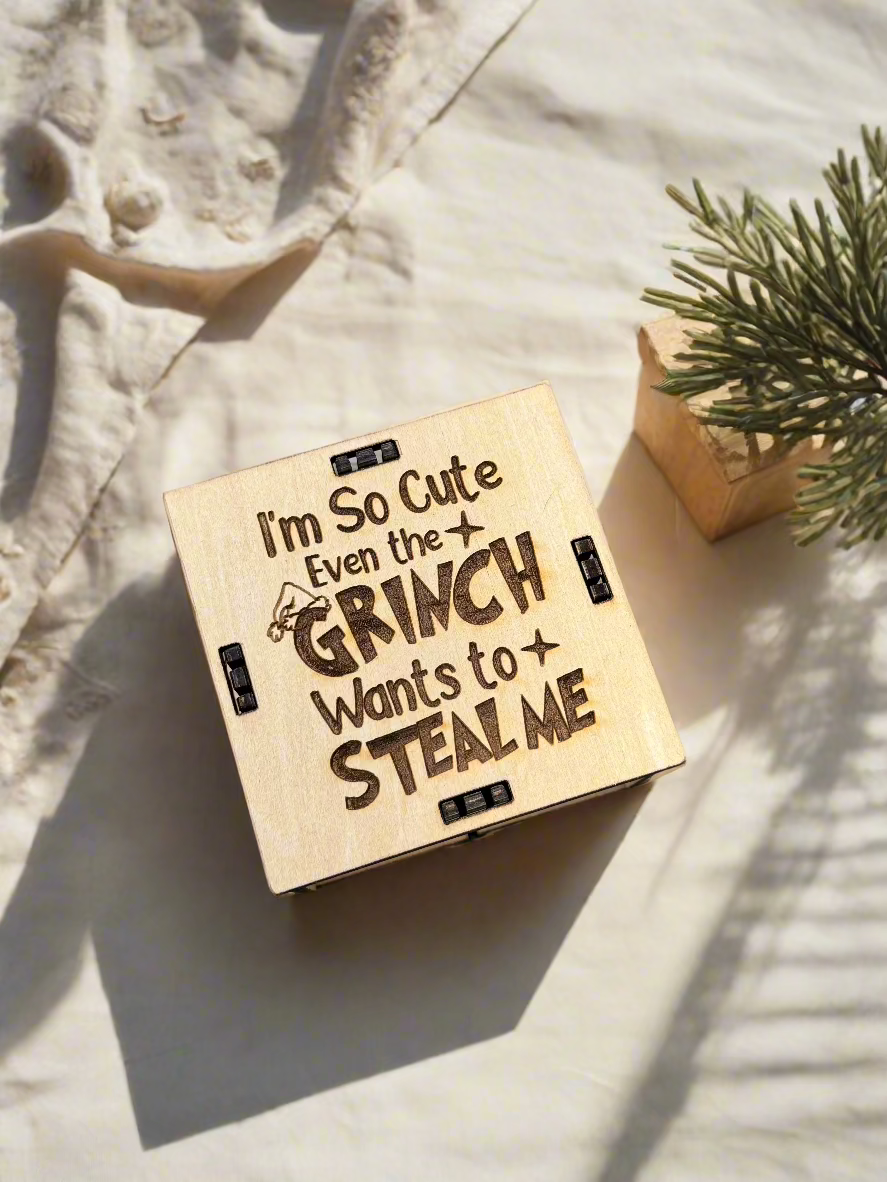 Christmas Ornaments Set in Custom Wooden Box - 8-Piece Holiday Decor - Perfect Gift & Tree Decoration