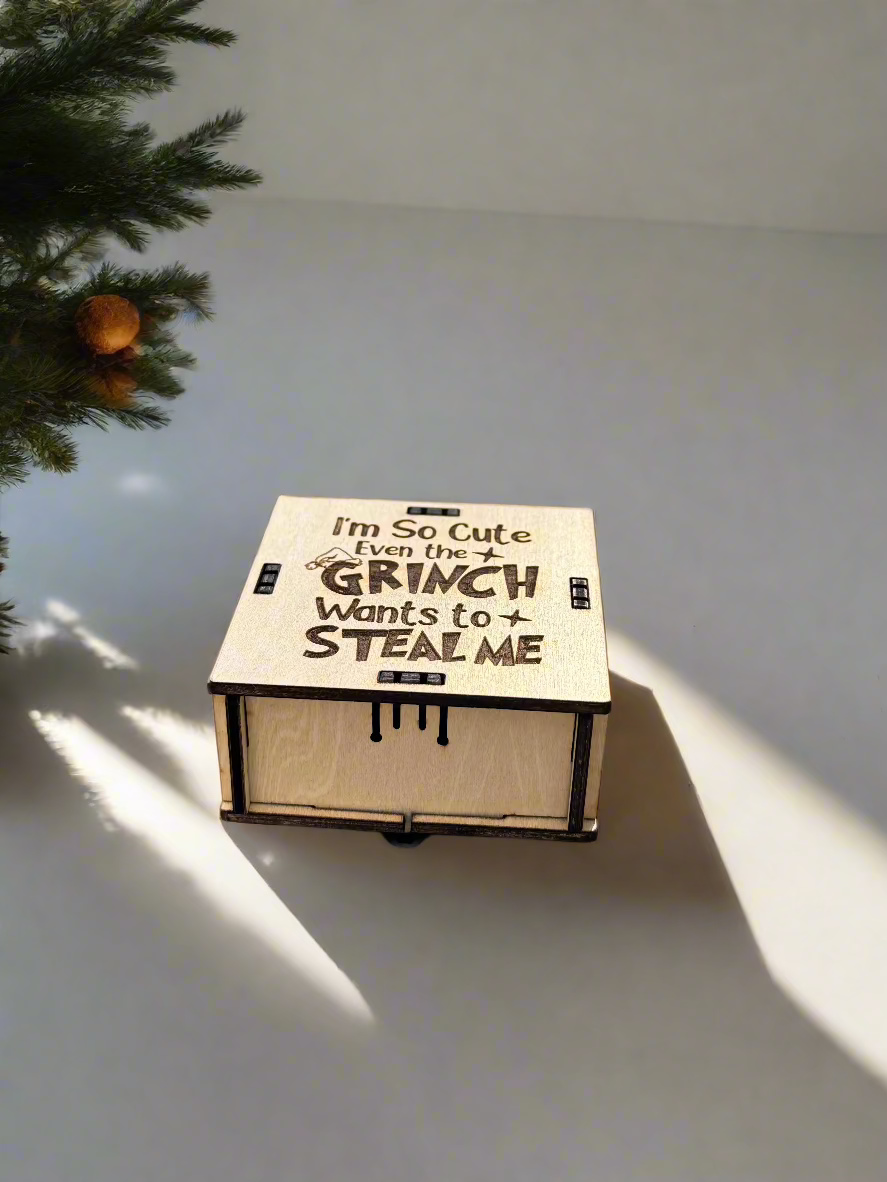 Christmas Ornaments Set in Custom Wooden Box - 8-Piece Holiday Decor - Perfect Gift & Tree Decoration