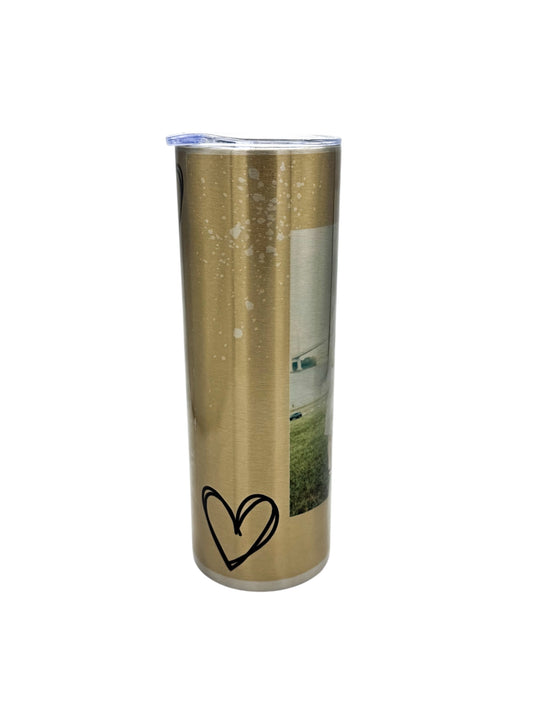 Personalized Stainless Steel 20 oz Skinny Tumbler | Custom Gift