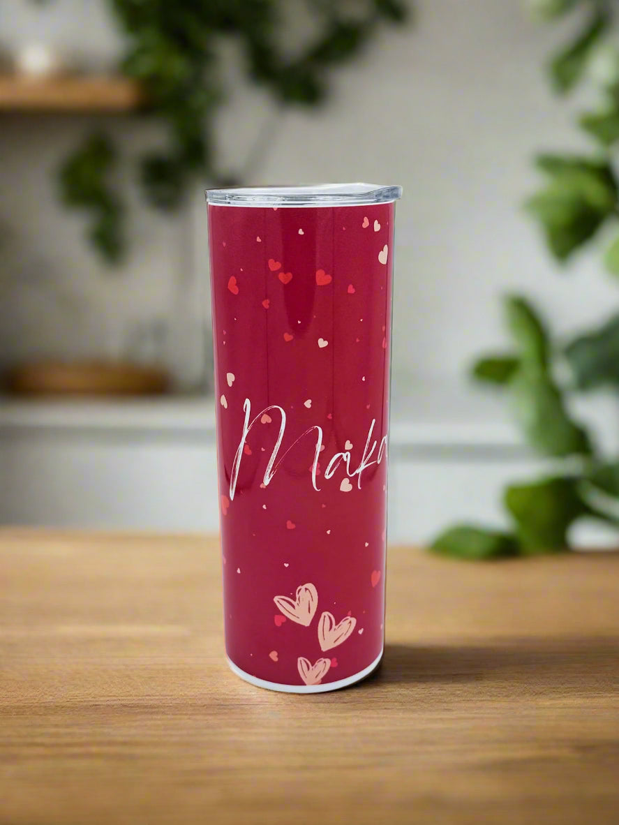 Personalized Stainless Steel 20 oz Skinny Tumbler | Custom Gift