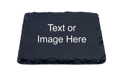 Custom Engraved Coaster | Personalized Wood & Slate Coaster Set