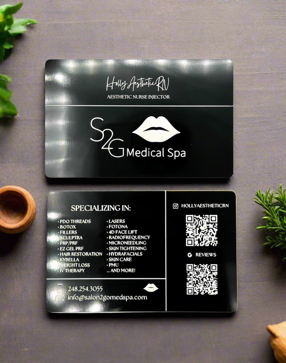 Laser Engraved Metal Business Card