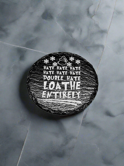 Custom Engraved Coaster | Personalized Wood & Slate Coaster Set
