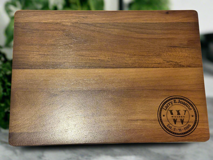 Custom Engraved Walnut Cutting Board | Personalized American Walnut