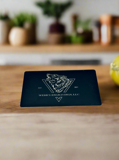 Custom Laser Engraved Metal Business Cards | Personalized Aluminum Business Cards | Professional Networking Cards