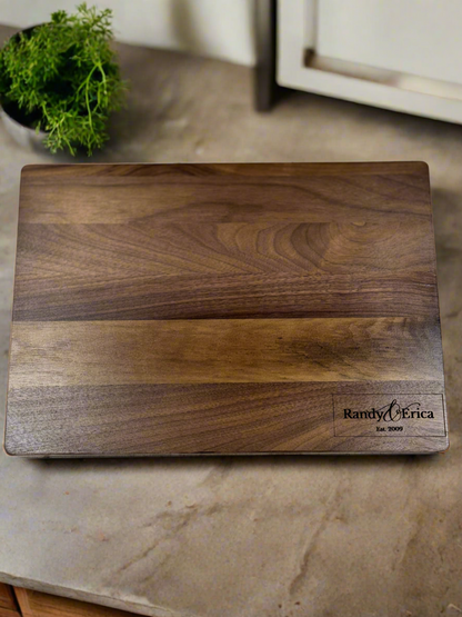 Custom Engraved Walnut Cutting Board | Personalized American Walnut