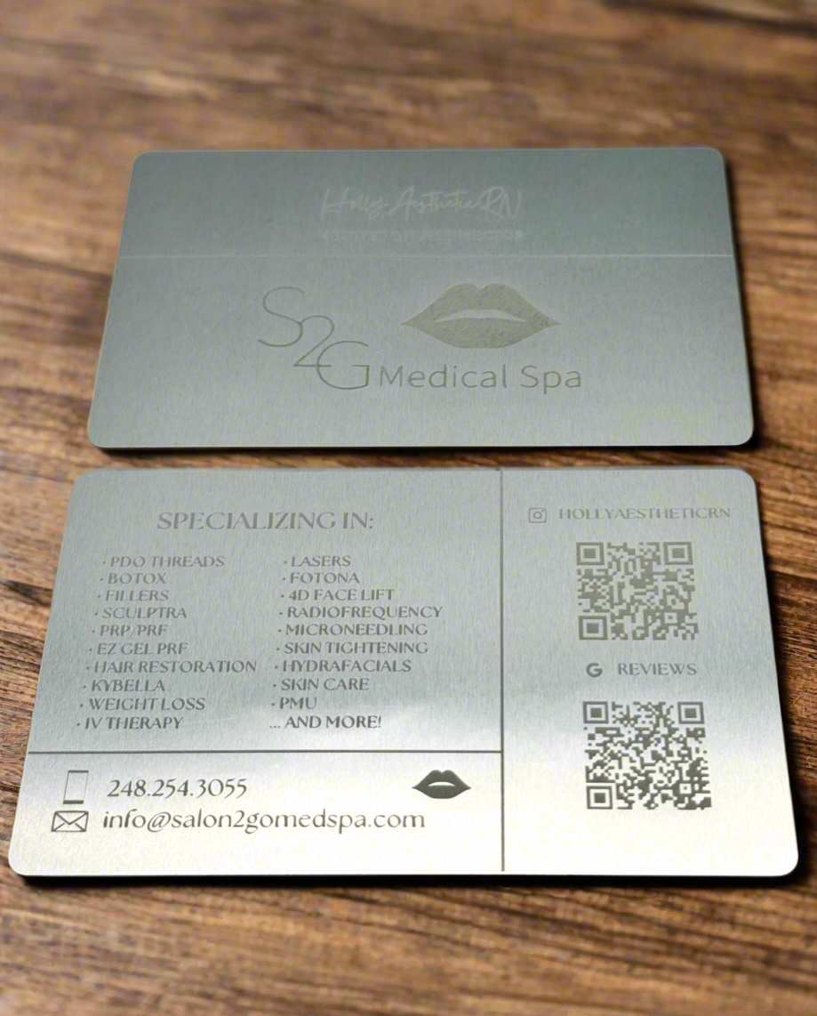 Laser Engraved Metal Business Card