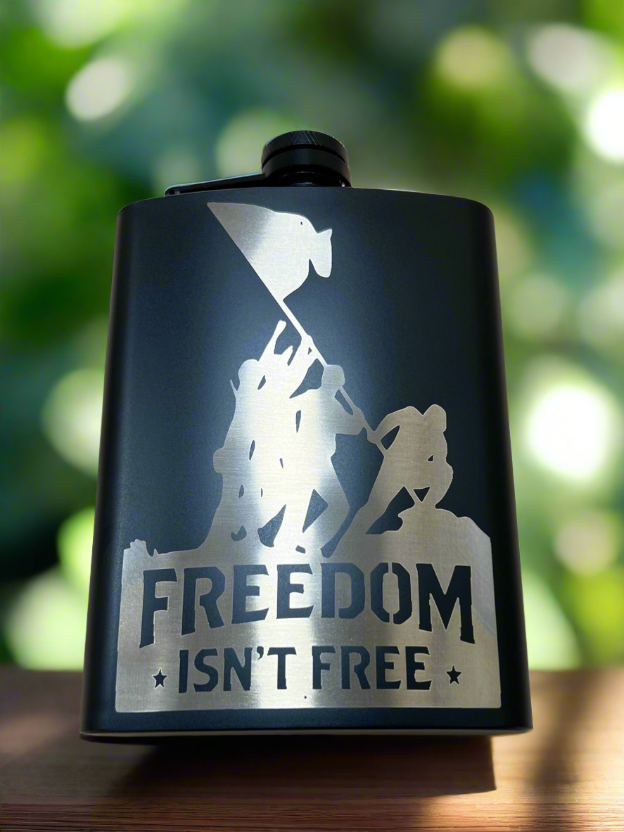 Laser Engraved Flask