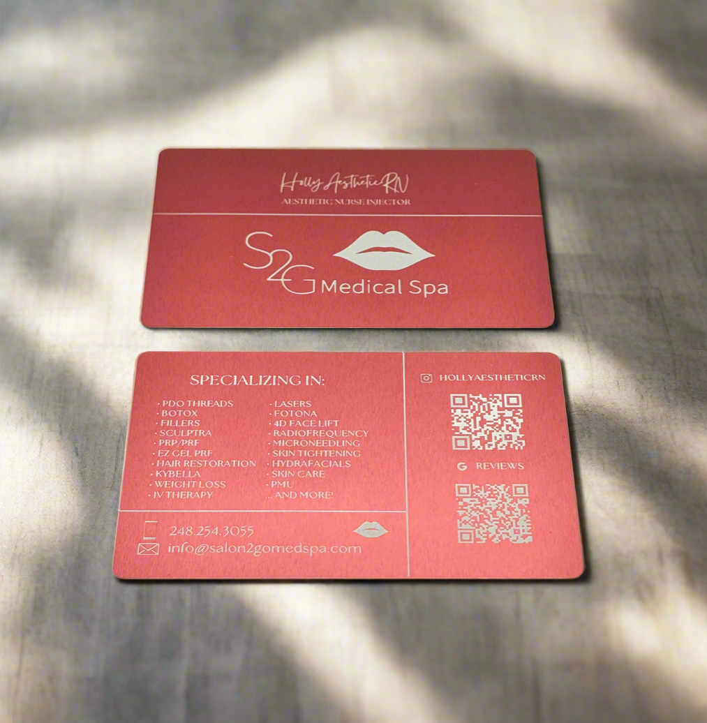 Laser Engraved Metal Business Card