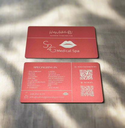 Custom Laser Engraved Metal Business Cards | Personalized Aluminum Business Cards | Professional Networking Cards