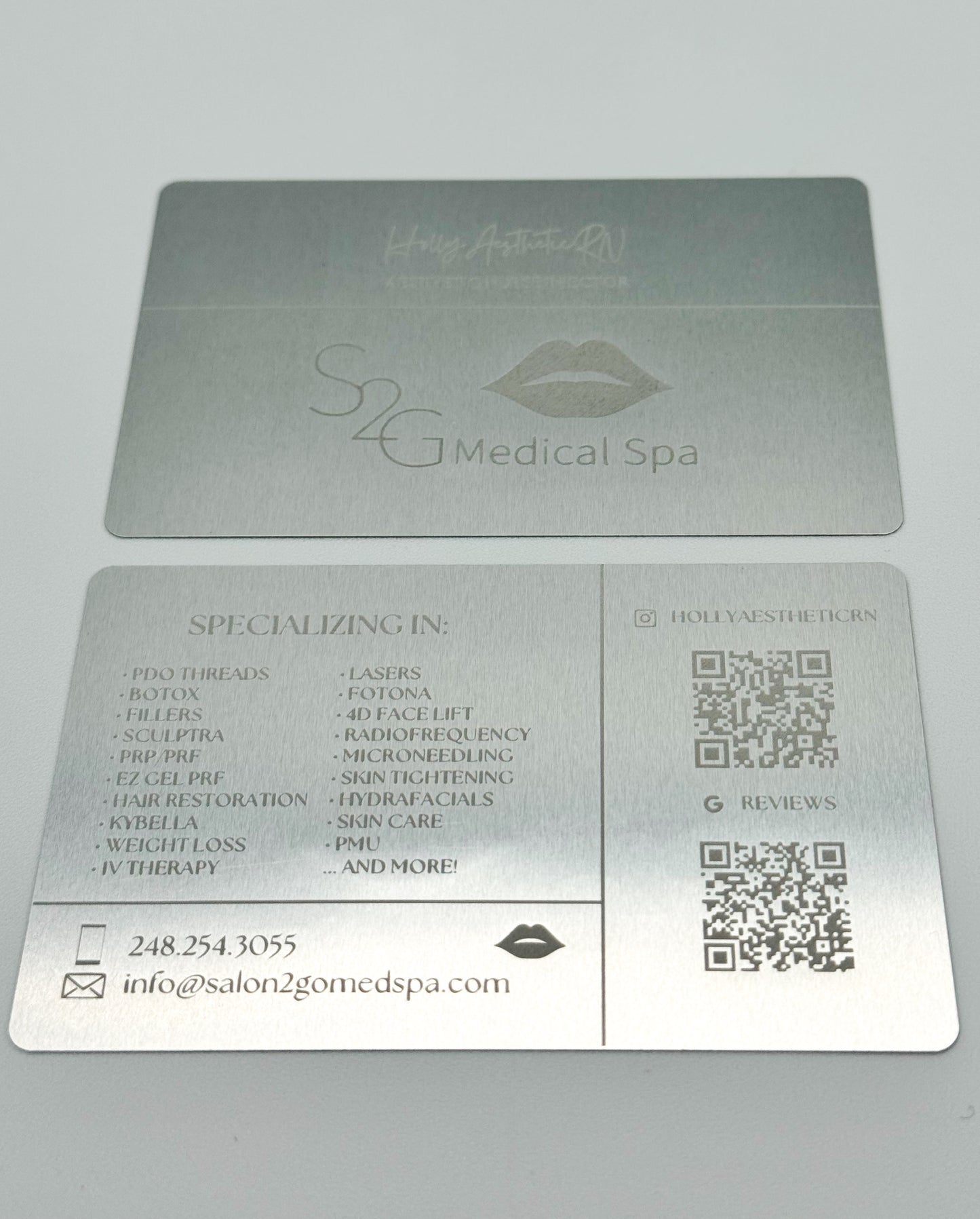 Laser Engraved Metal Business Card