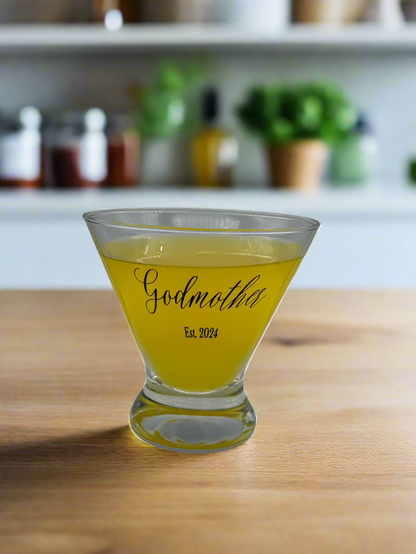 Custom Laser Engraved Cosmopolitan Glass - Personalized Barware for Cocktail Enthusiasts - Drinkware, Customized