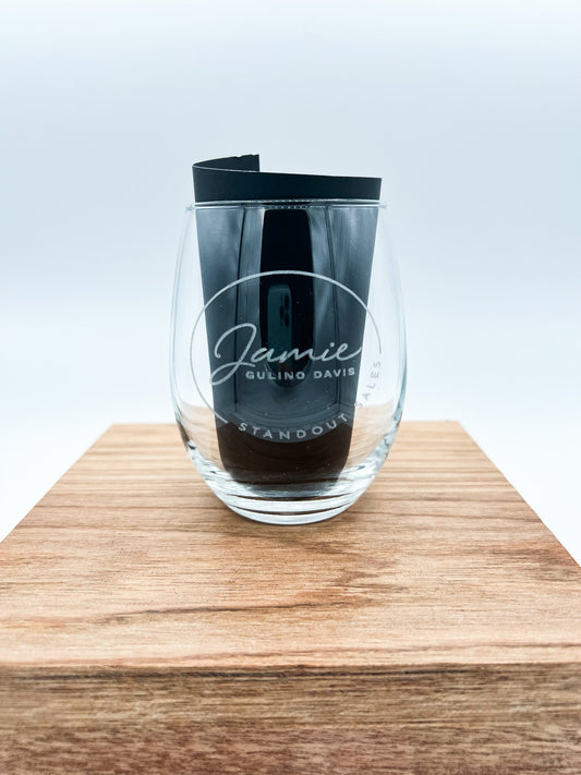 Laser Engraved Stemless Wine Glass