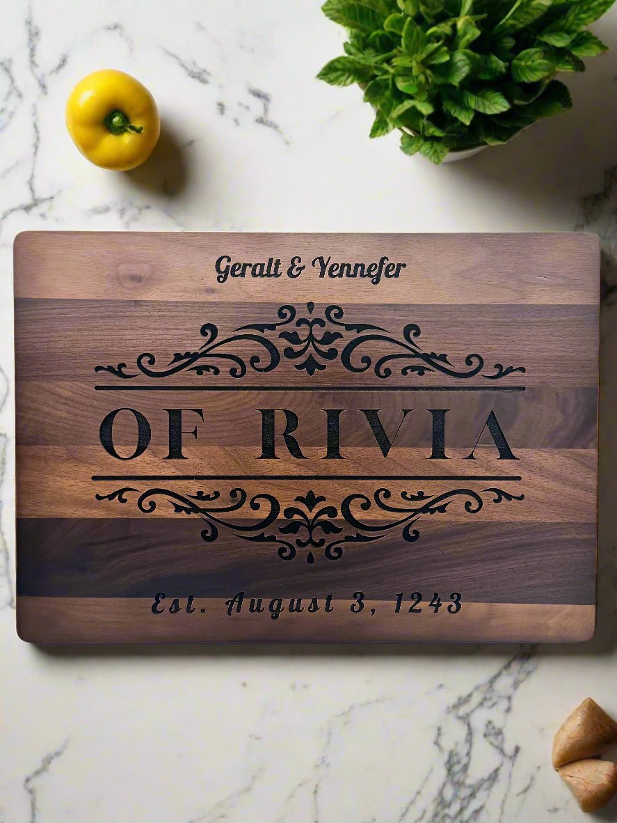 Laser Engraved Customized Wood Cutting Board