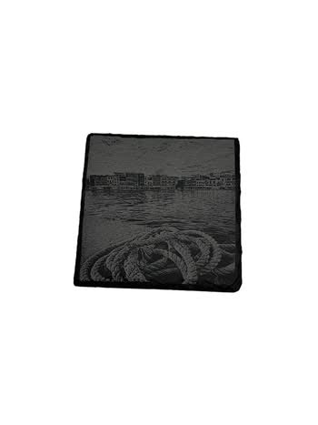 Custom Engraved Coaster | Personalized Wood & Slate Coaster Set