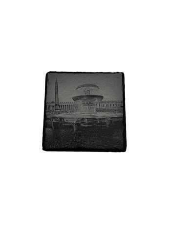 Custom Engraved Coaster | Personalized Wood & Slate Coaster Set