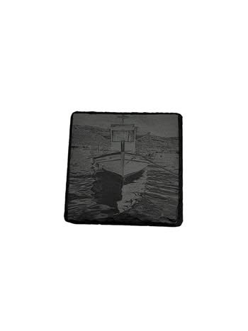 Custom Engraved Coaster | Personalized Wood & Slate Coaster Set