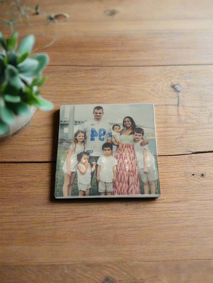 Custom Slate Coasters | Personalized Photo Coaster Set