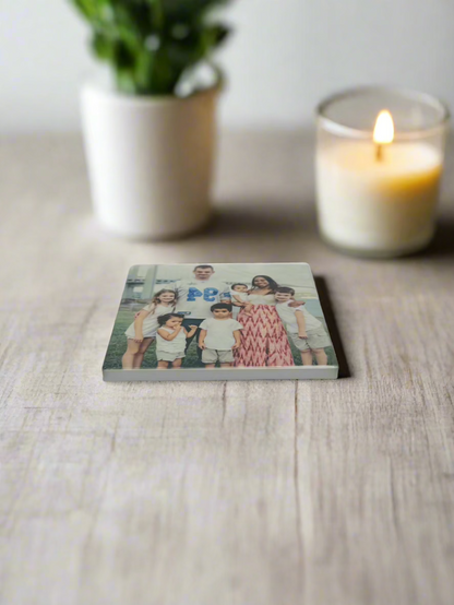 Custom Slate Coasters | Personalized Photo Coaster Set