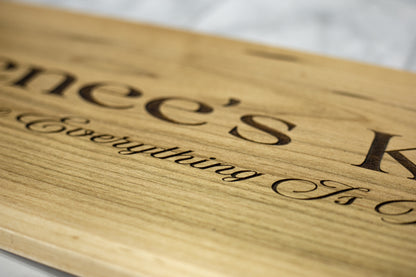 Custom Engraved Maple Wood Sign | Personalized 24×8 Wall Decor