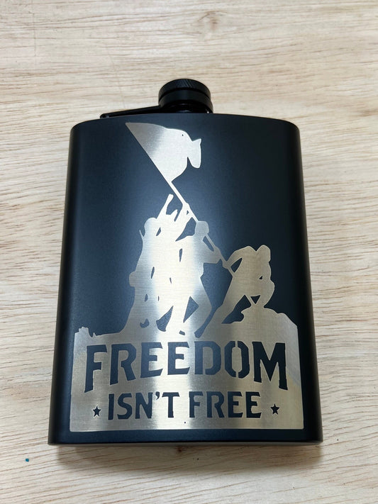 Laser Engraved Flask