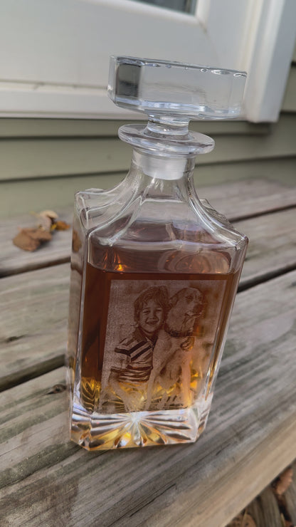 Photo engraved decanter, video preview