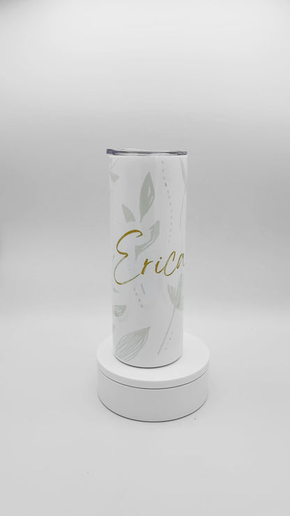 Personalized Stainless Steel 20 oz Skinny Tumbler | Custom Gift