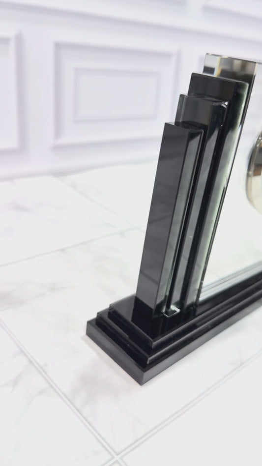 Custom Engraved Crystal Clock | 6" Personalized Optical Crystal Award