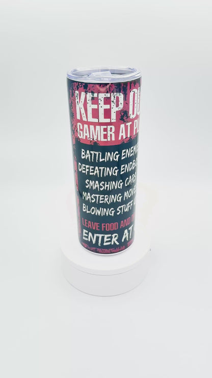 Premium Gaming Tumbler 20 oz Stainless Steel